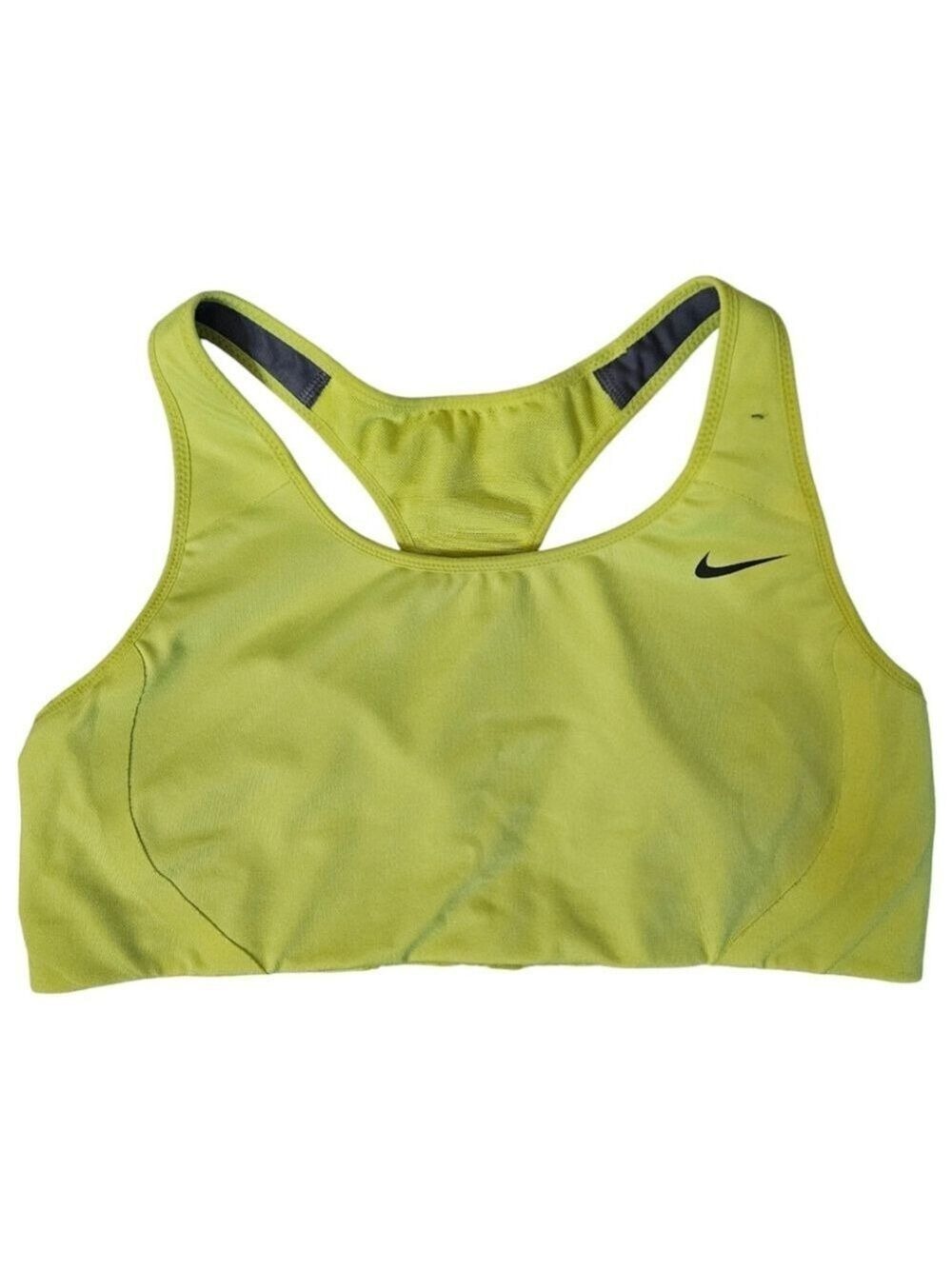 5/$25 Nike Dri-Fit Sports Bra Large Yellow Racerback High Impact Support